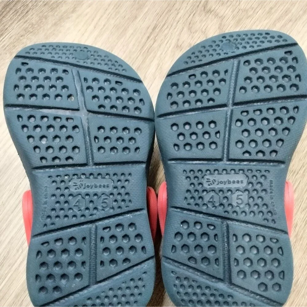 Joybees Toddler Slip On Water Shoes Navy Red Straps size 4 / 5